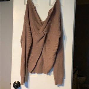 Back knot sweater